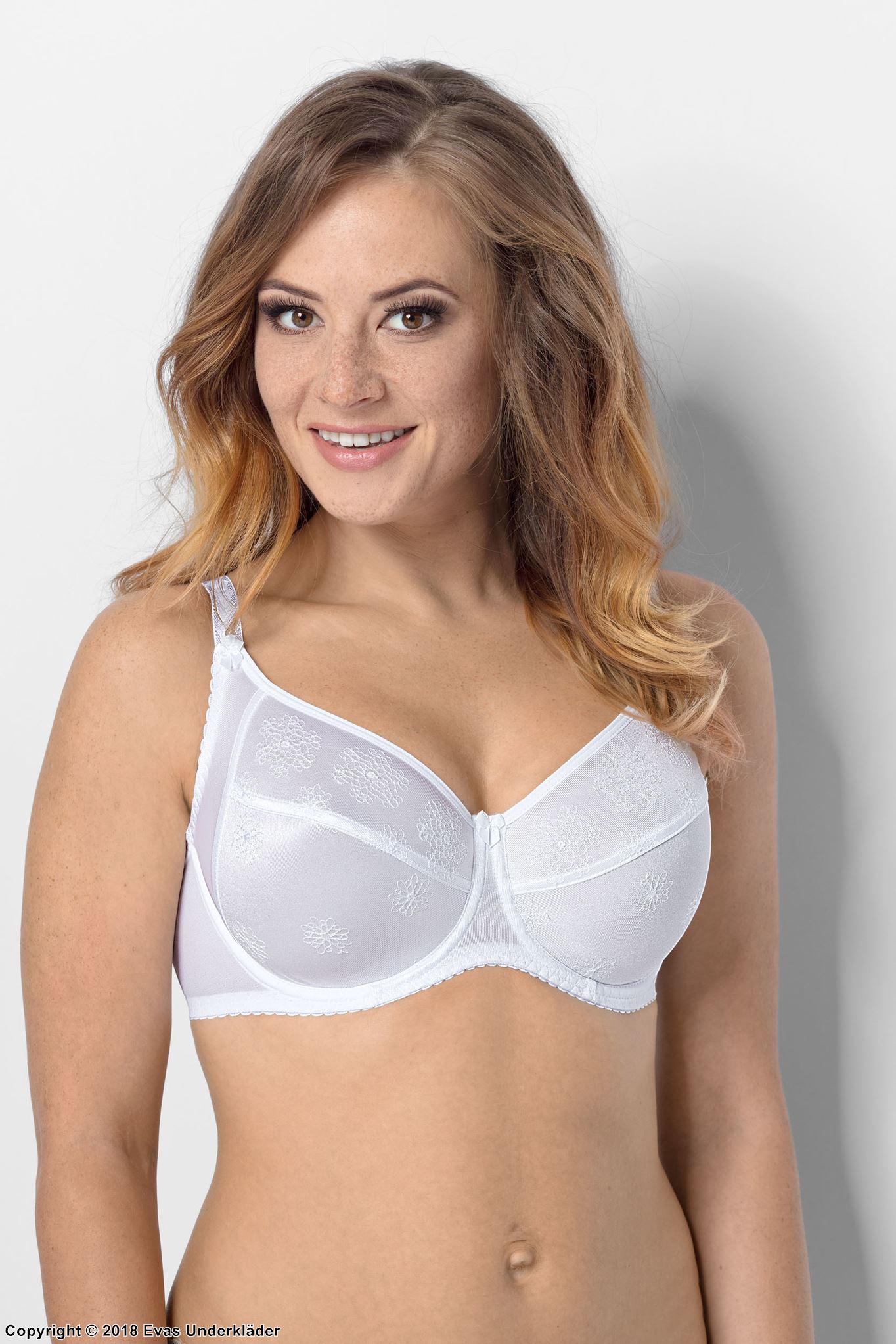 Soft bra, embroidery, B to K-cup